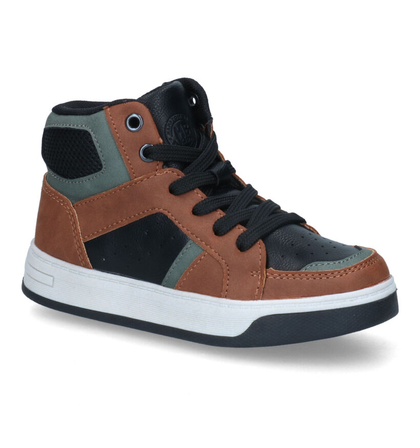 Hampton Bays Cognac/Zwarte Hoge Schoenen voor jongens (313600)