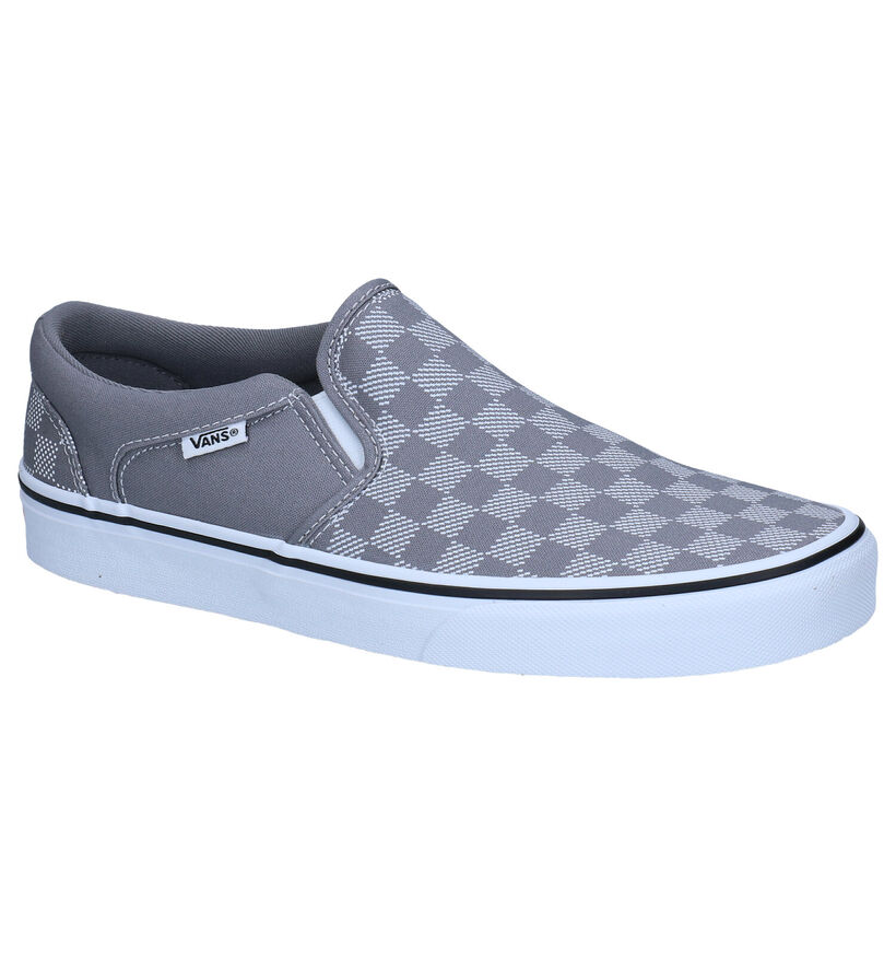 Vans Asher Wit/Zwarte Slip-on Sneakers voor heren (321114)
