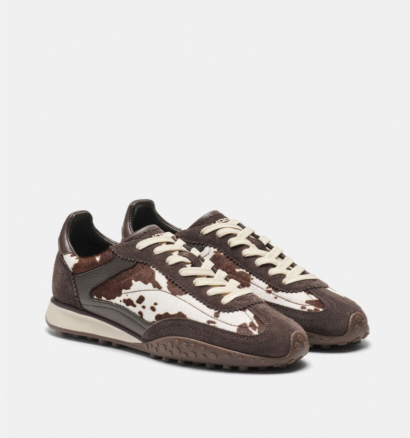 HOFF Bridge MK II Cow Print Bruine Sneakers voor dames (377090)