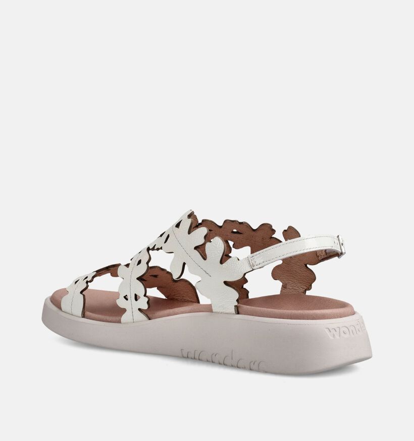 Wonders Sandales plates en Blanc pour femmes (373126)