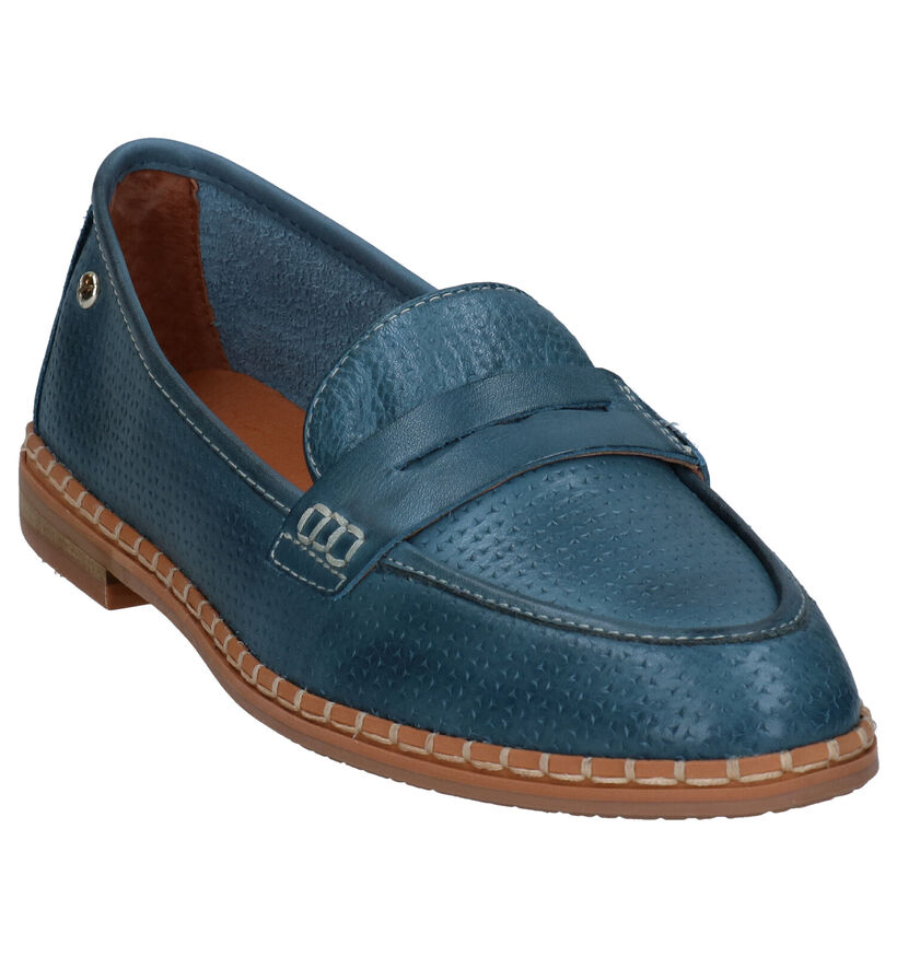 Pikolinos Merida Blauwe Loafers in leer (289276)