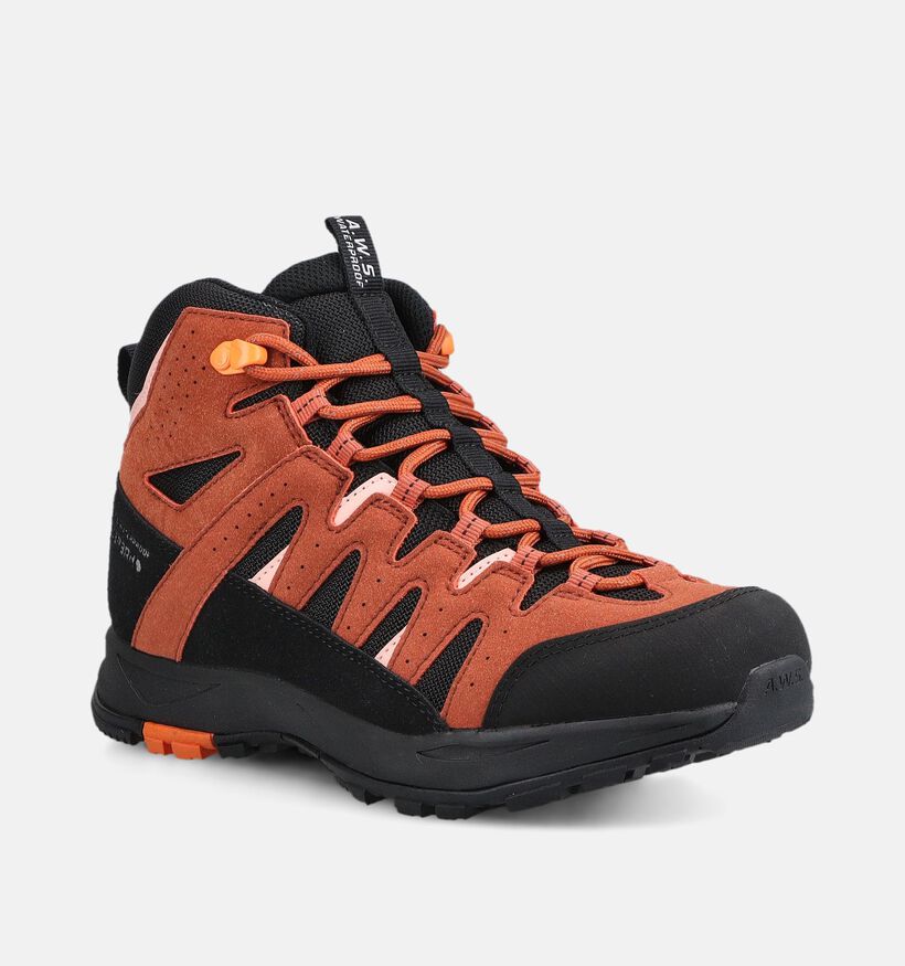 Icepeak Aura Chaussures de randonn&eacute;e en Noir/Terracotta pour femmes (378580) - pour semelles orthop&eacute;diques