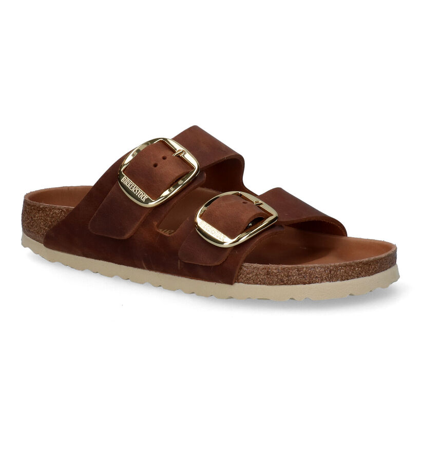 Birkenstock Arizona Big Buckle Nu-pieds en Noir en cuir (294834)