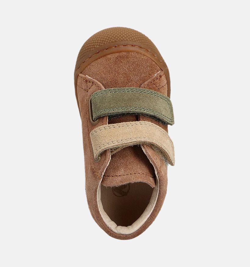 Naturino Corkel Suede Cognac Babyschoenen voor meisjes, jongens (364260) - geschikt voor steunzolen