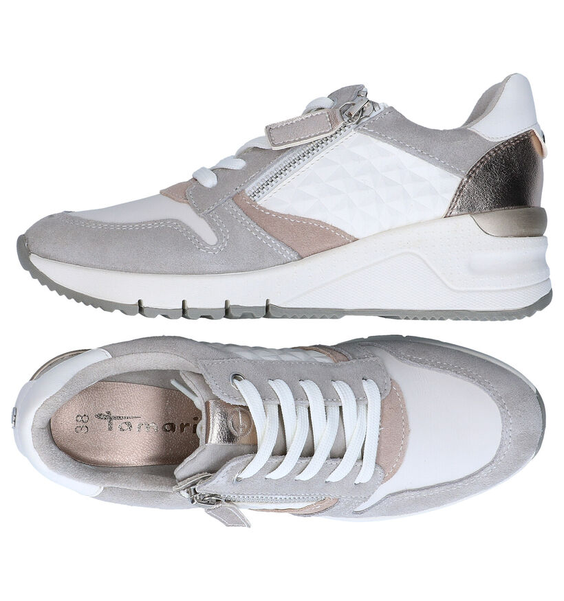 Tamaris Taupe Sneakers in daim (265683)