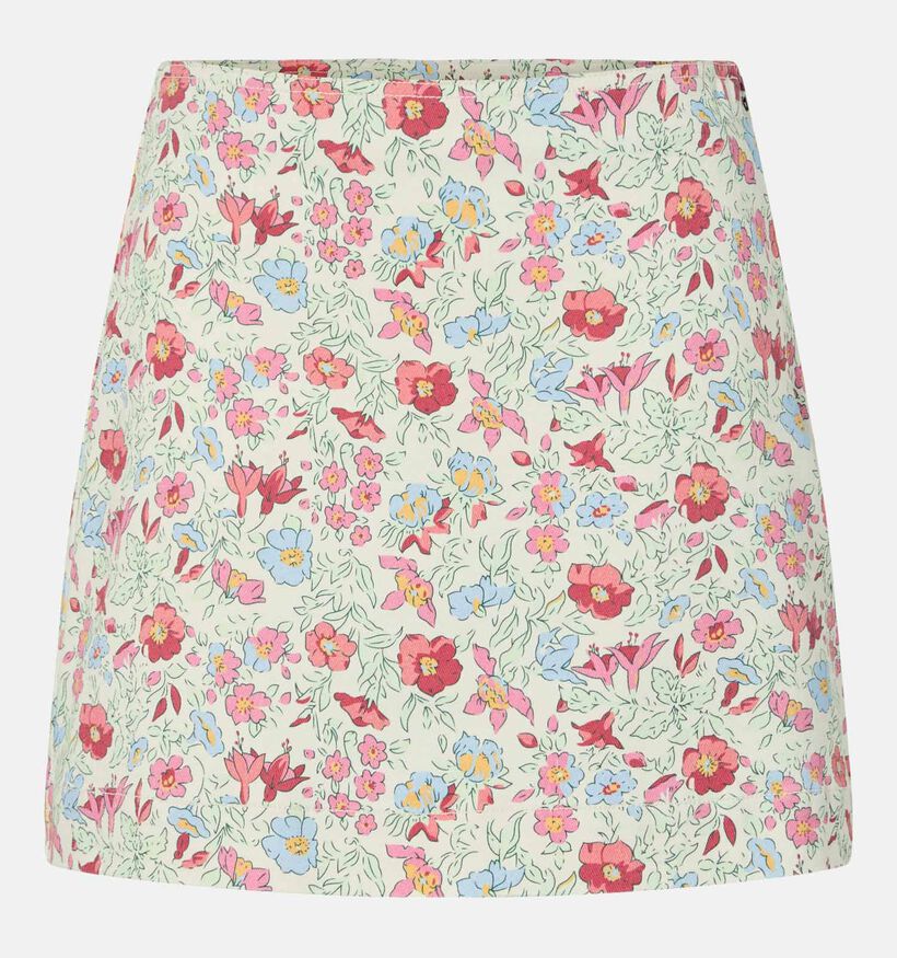Pieces Salume Denim Ecru/Roze Korte Rok voor dames (369197)