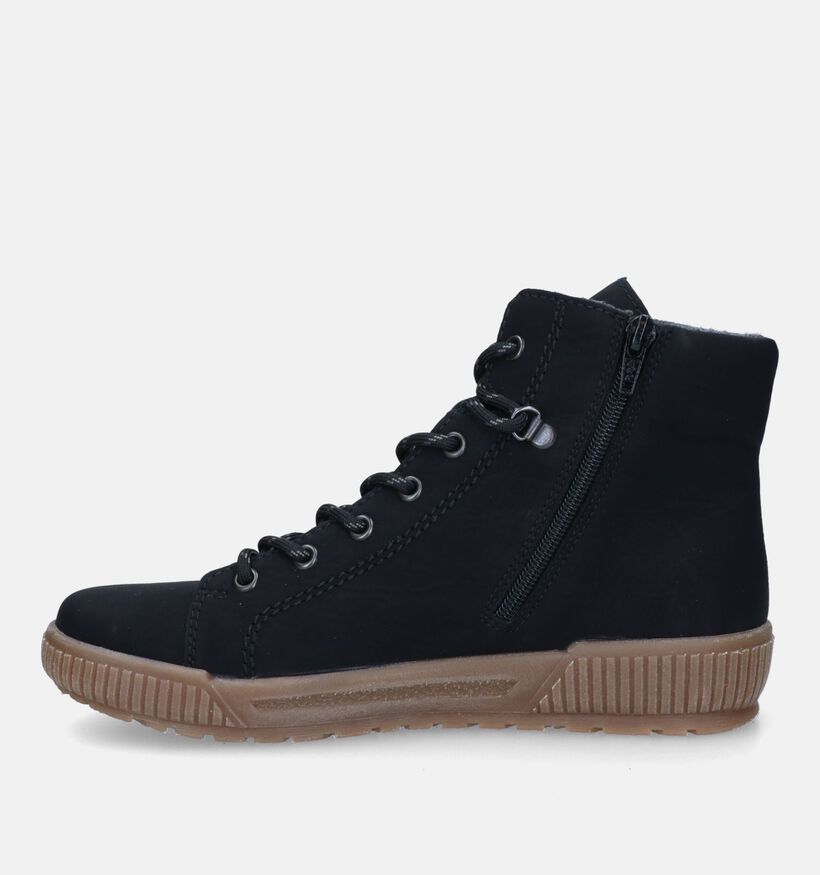 Rieker Baskets montantes en Noir pour femmes (331596) - pour semelles orthopédiques
