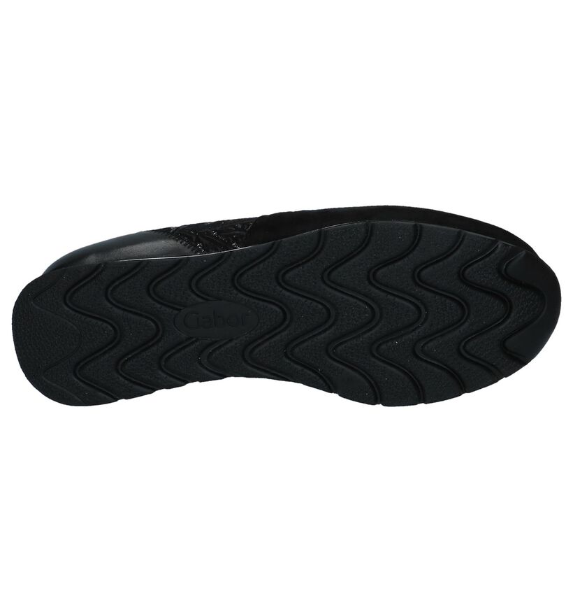 Gabor OptiFit Baskets basses en Noir en nubuck (231273)