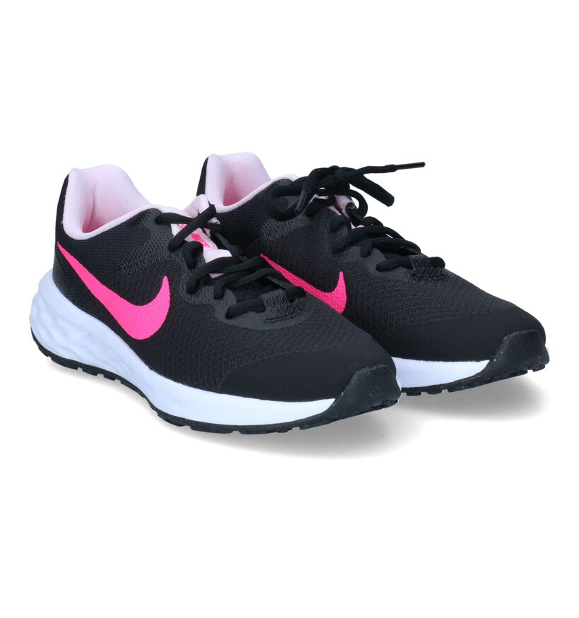 Nike Revolution Baskets en Noir pour filles (308951) - pour semelles orthopédiques