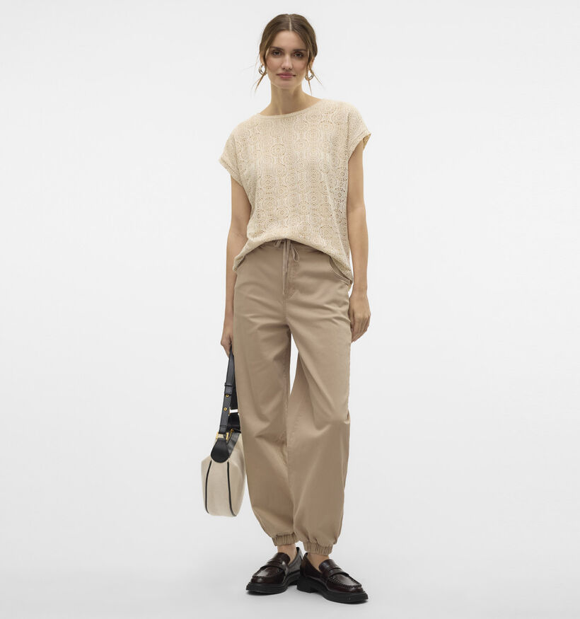 Vero Moda Maya Beige T-shirt voor dames (353136)
