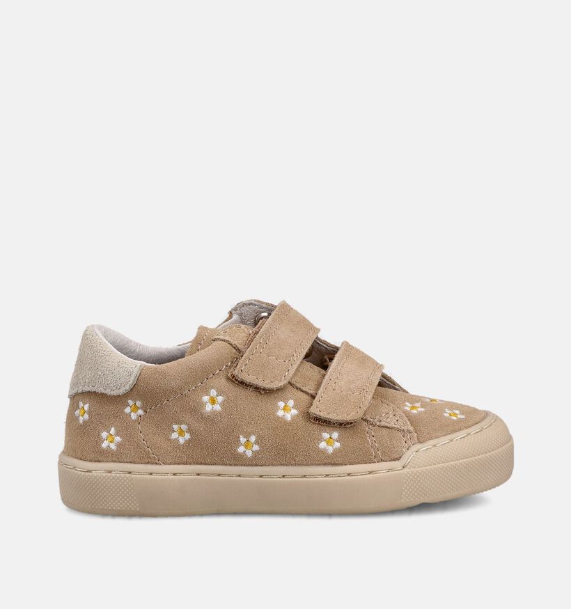 Naturino Daisies Embroidery Baskets en Marron pour filles (371605) - pour semelles orthop&eacute;diques