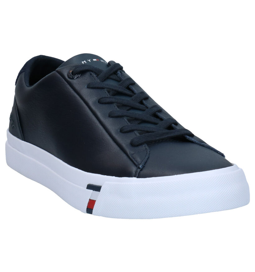 Tommy Hilfiger Corporate Blauwe Veterschoenen in kunstleer (279961)