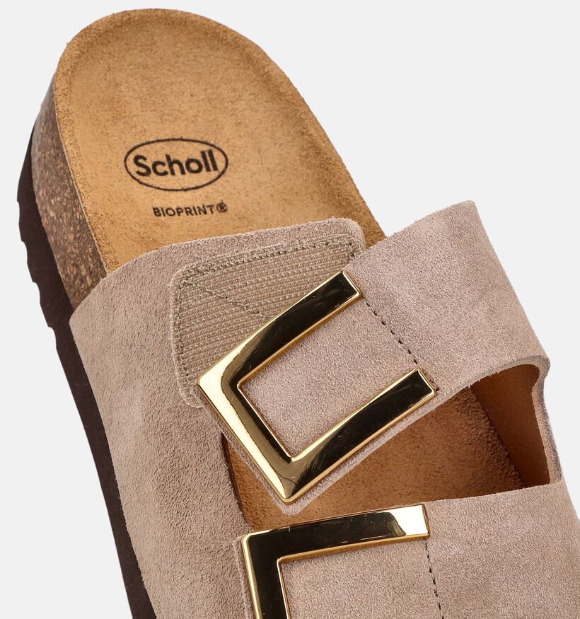 Scholl Monterey 2 Straps Nu-pieds plates en Beige pour femmes (369879)