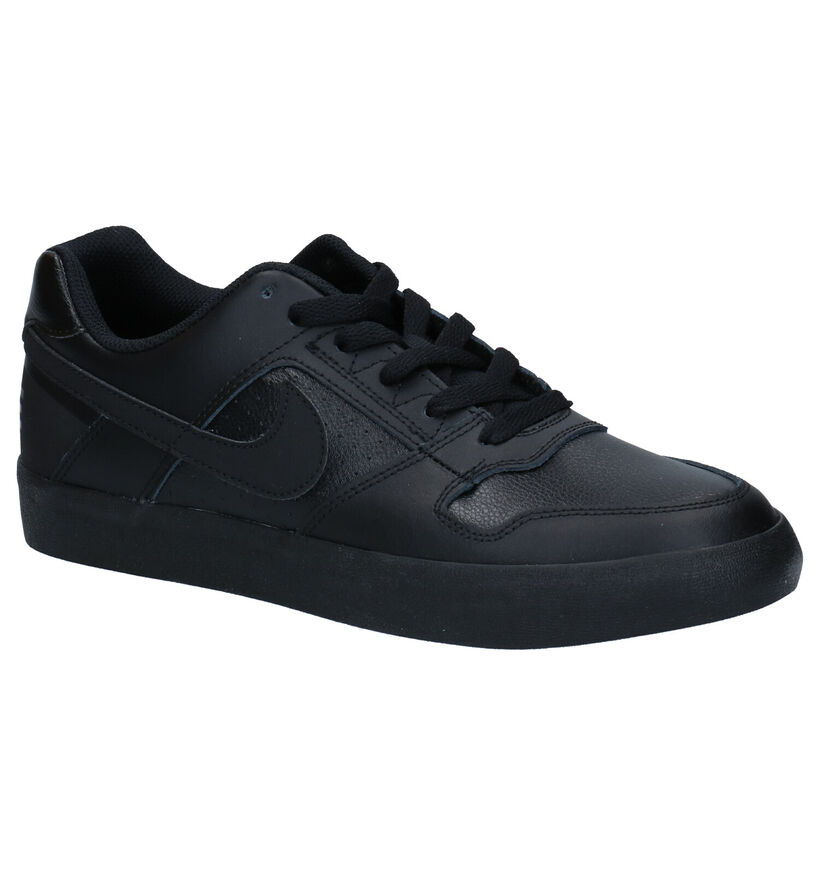 Nike SB Delta Force Vulc Zwarte Sneakers in kunstleer (266545)