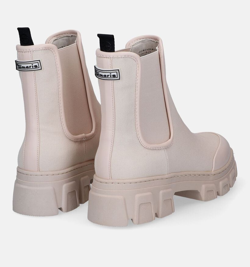 Tamaris Touch It Beige Chelsea Boots voor dames (306380) - geschikt voor steunzolen