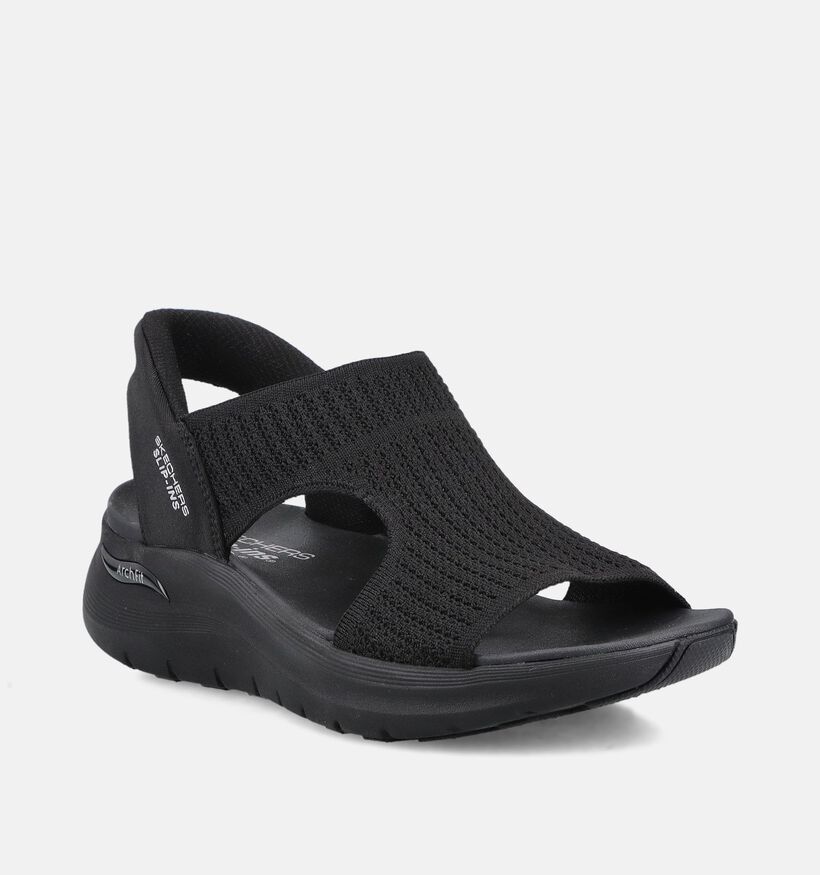 Skechers Arch Fit 2.0 Sandal My Everyday Zwarte Sandalen voor dames (371250)