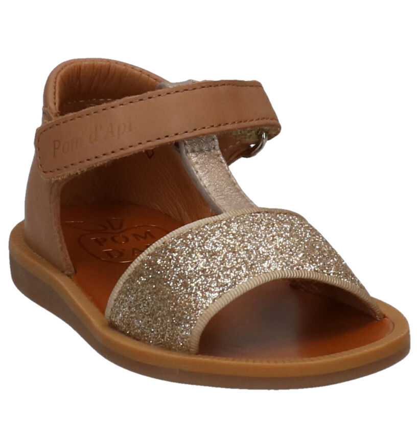 Pom d'Api Poppy Tao Easy Sandales en Cognac pour filles (322881)