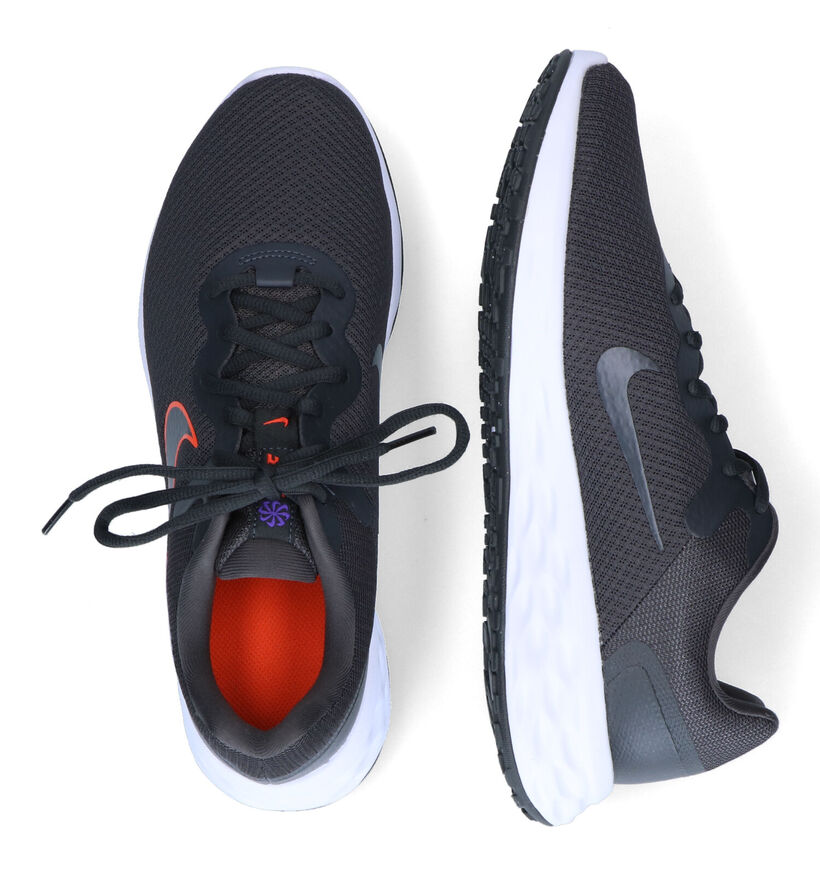 Nike Revolution 6 Zwarte sneakers in kunstleer (316490)