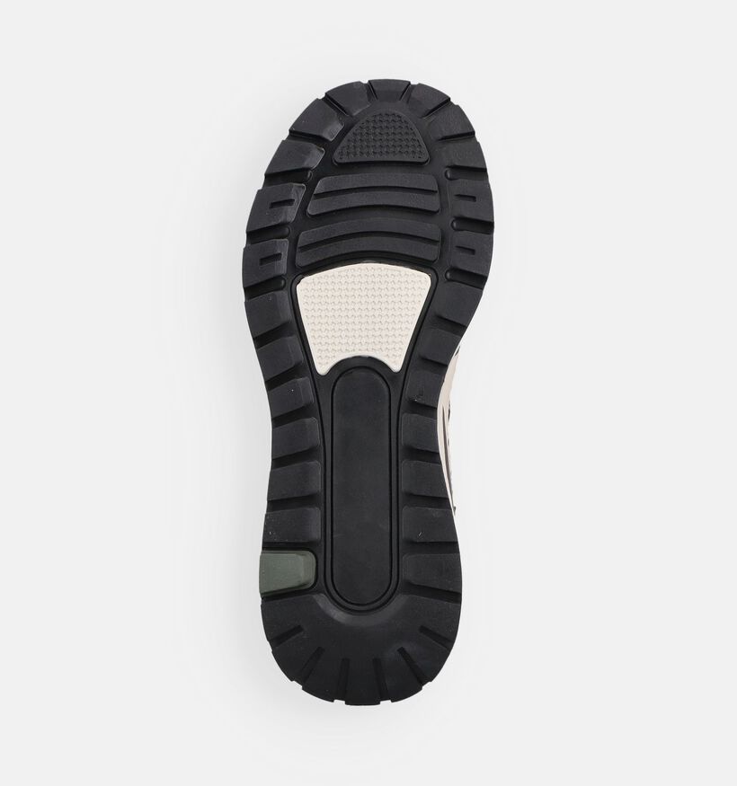 Lyle & Scott Callum Baskets basses en Ecru/Gris pour hommes (369046) - pour semelles orthop&eacute;diques