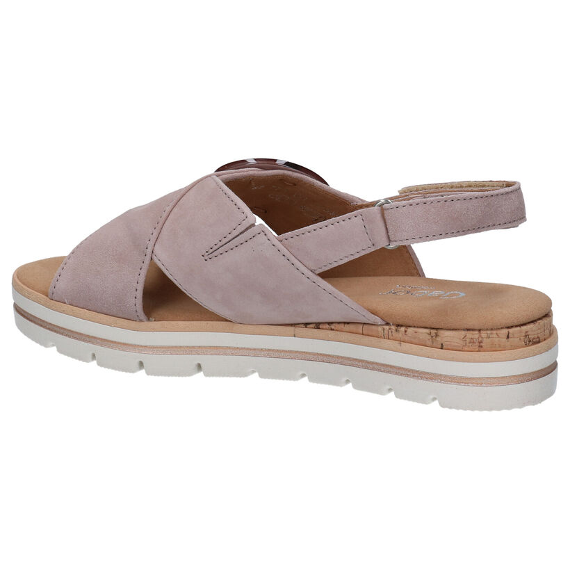 Gabor Roze Sandalen in nubuck (287804)