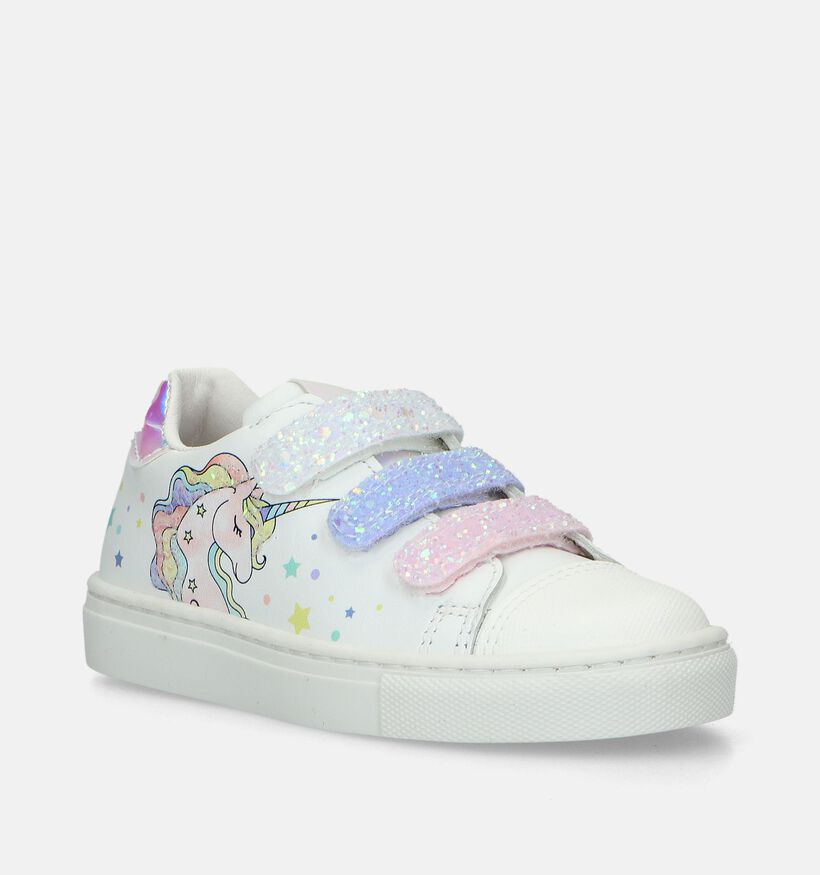 Little David Alva 2 Witte sneakers met unicorn voor meisjes (339769) - geschikt voor steunzolen