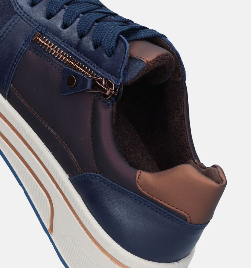 Ara Sapporo 3.0 Blauwe Brede sneakers voor dames (346966) - geschikt voor steunzolen