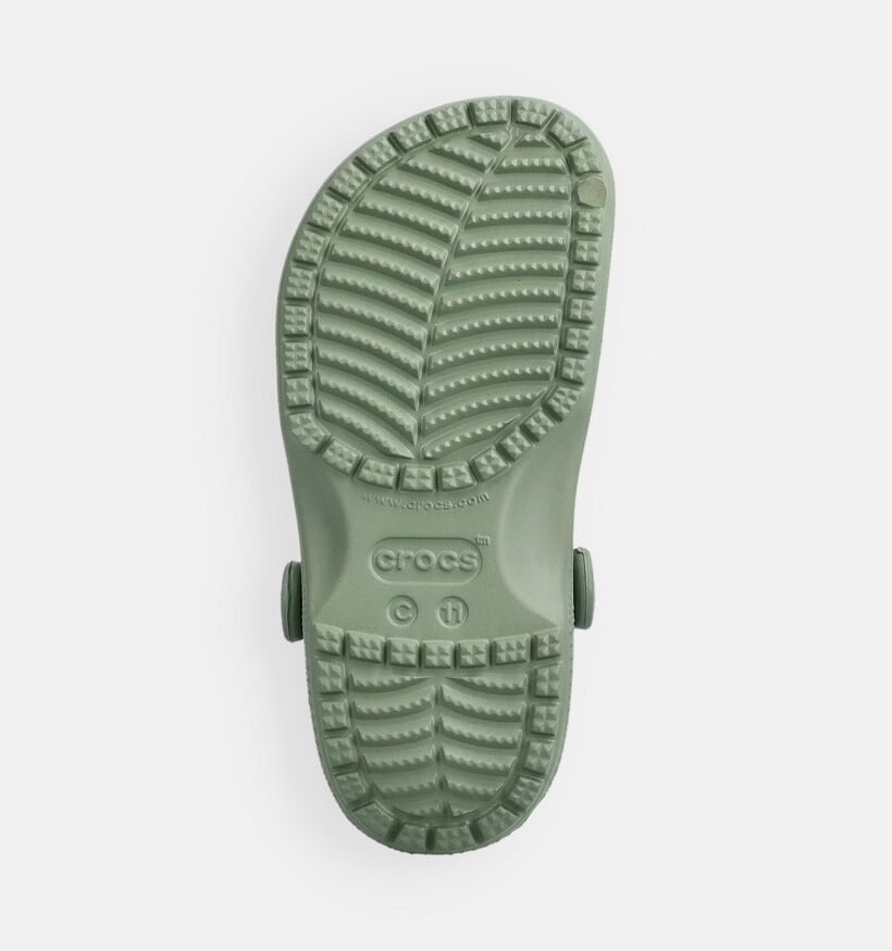 Crocs Classic Clog Nu-pieds en Vert pour filles, gar&ccedil;ons (371016)