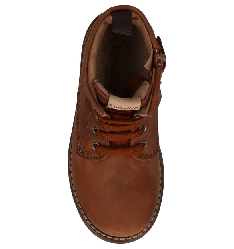 Lunella Chaussures hautes en Cognac en cuir (223026)