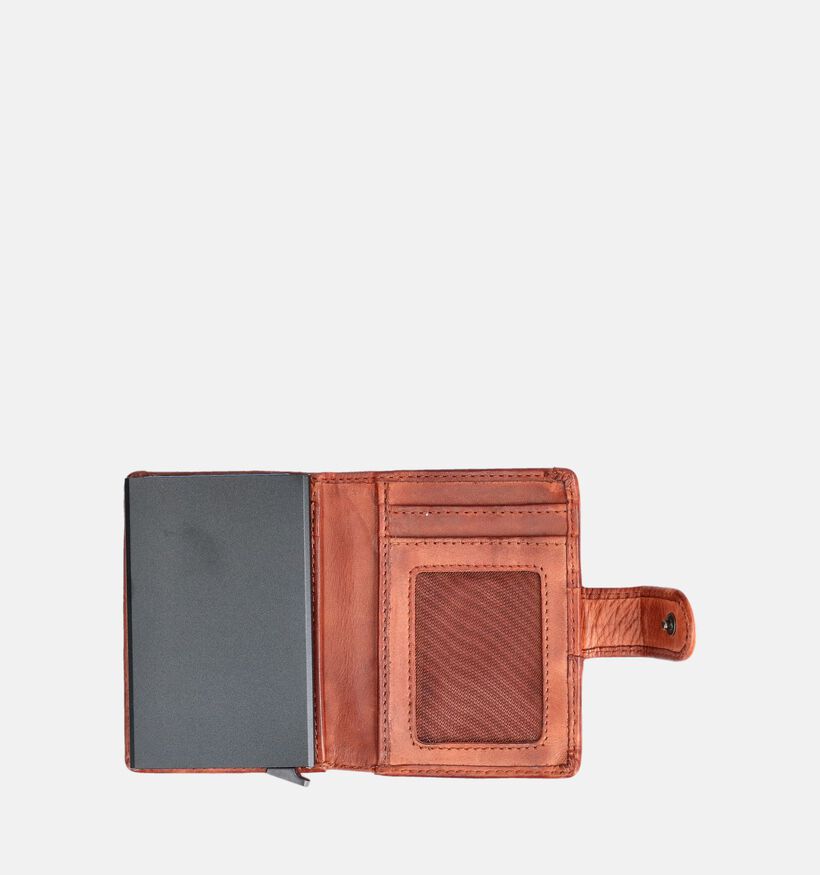 Bear Design Porte-monnaie zipp&eacute; en Cognac pour femmes, hommes (375825)