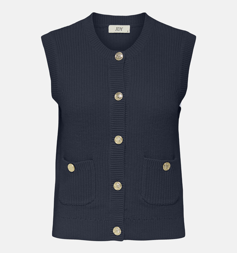 JDY Stella Blauwe Mouwloze Gilet Gouden Knopen voor dames (362437)