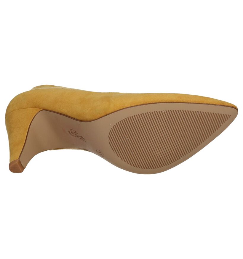 s.Oliver Escarpins classiques en Jaune ocre en textile (242489)