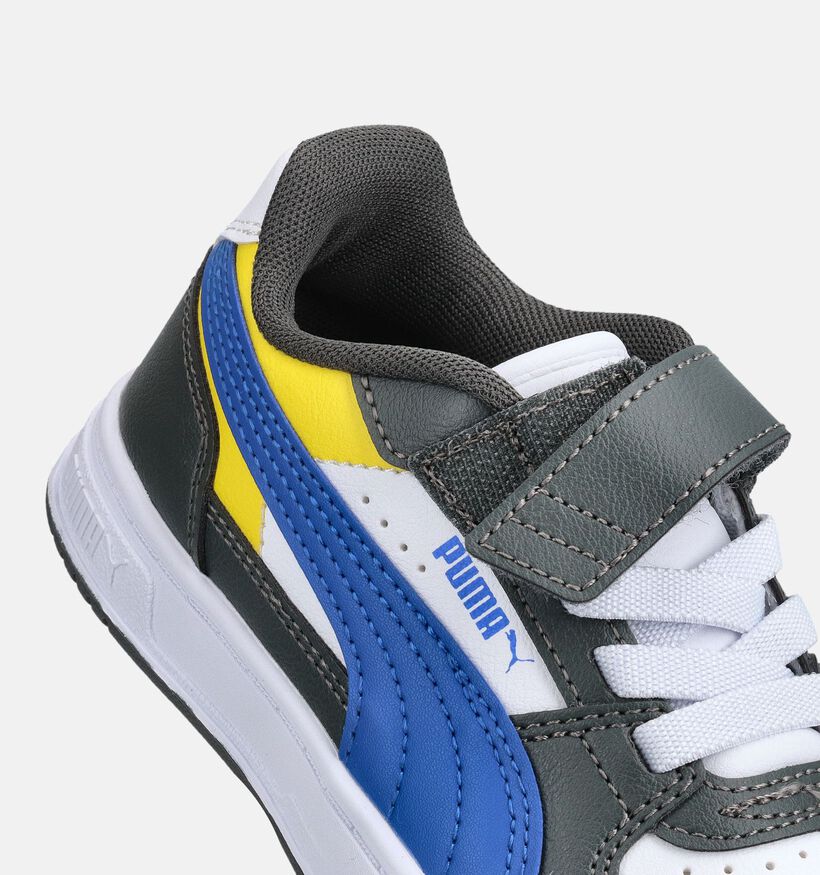 Puma Caven III Block Baskets en Gris/Blanc pour gar&ccedil;ons, filles (366656) - pour semelles orthop&eacute;diques