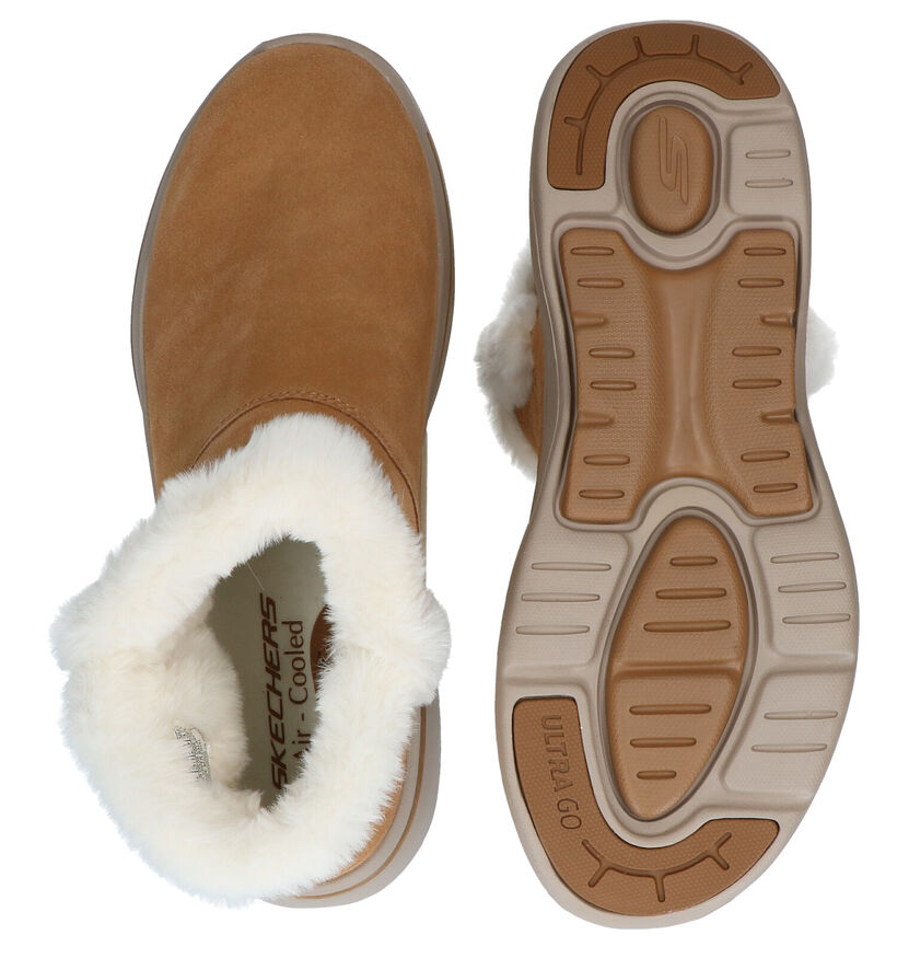 Skechers Go Walk Cognac Snowboots in nubuck (295686)