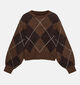 Vero Moda Darla Pull en Brun fonc&eacute; pour femmes (379678)