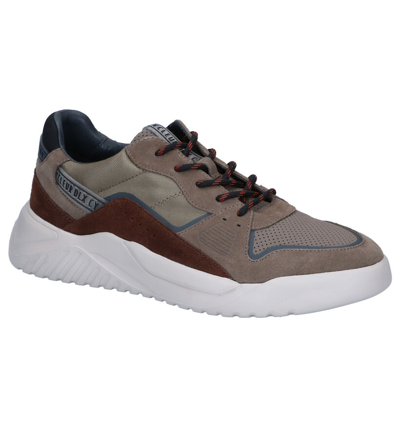 Cycleur de Luxe Oregon Chaussures à lacets en Taupe en cuir (298980)