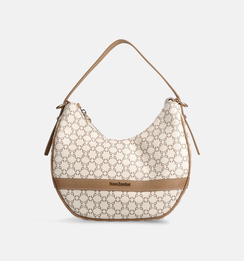 NeroGiardini Lichtbeige/Cognac Schoudertas voor dames (370620)