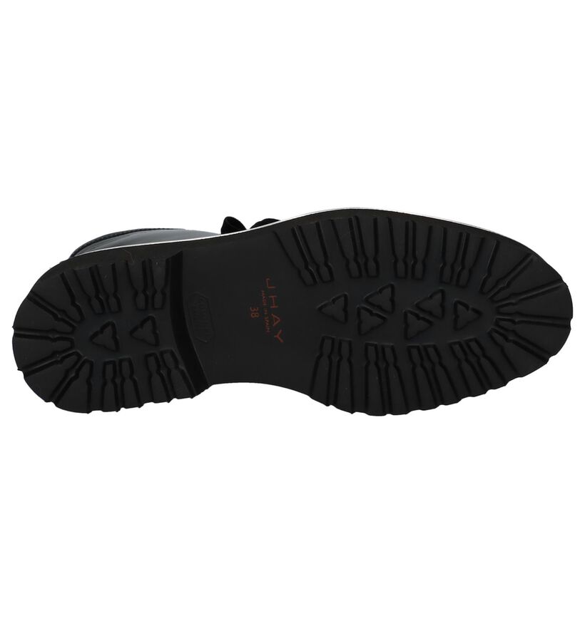 JHay Zwarte Laklederen Boots met Rits & Veters in lakleer (231619)