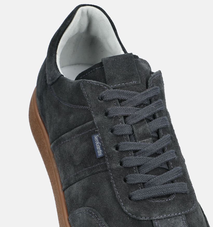 NeroGiardini Chaussures plates en Bleu fonc&eacute; pour hommes (382164) - pour semelles orthop&eacute;diques