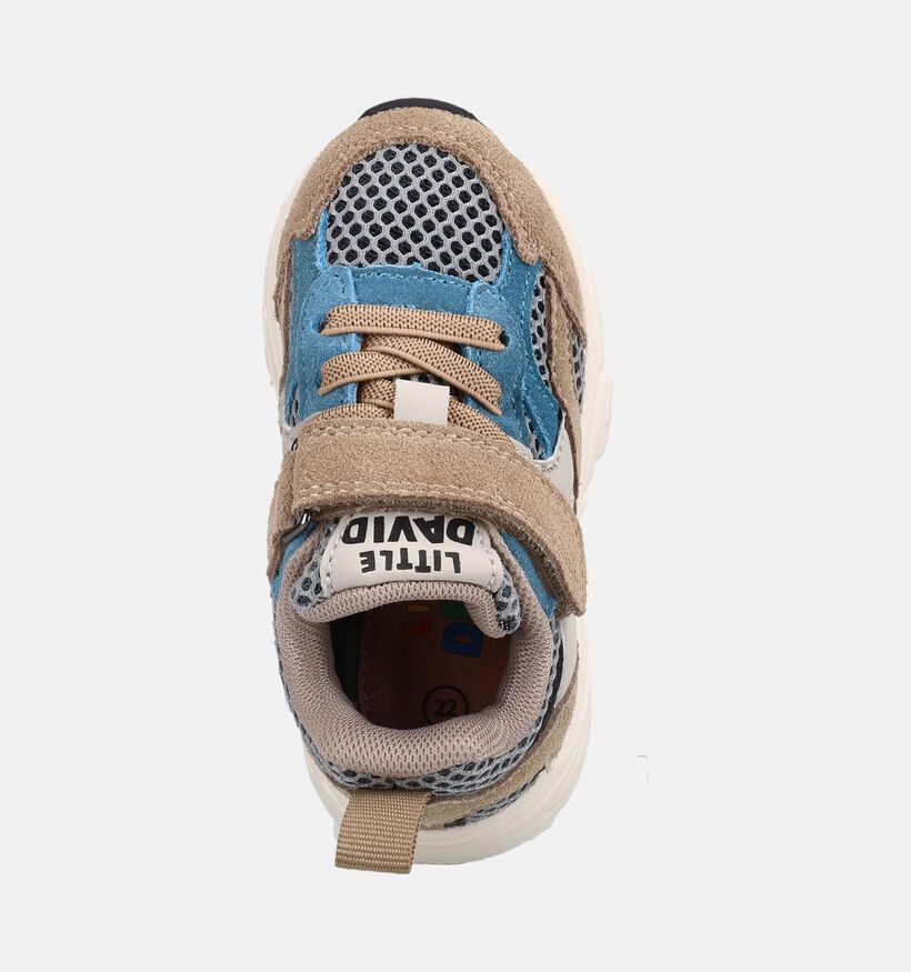 Little David Donkerbeige Sneakers voor jongens (379236) - geschikt voor steunzolen