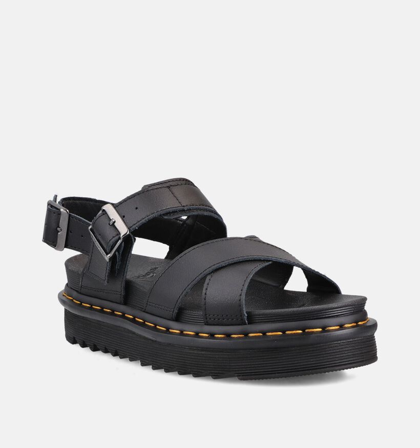 Dr. Martens Voss II Zwarte Platform Sandalen voor dames (367512)