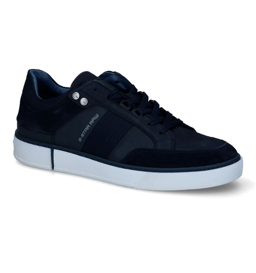 G-Star Ravond CVS Chaussures à lacets en Bleu en cuir (305433)