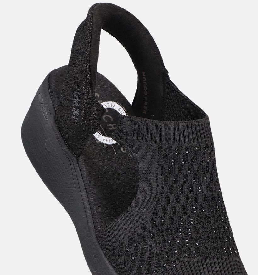 Skechers Pier Lite Park Path Zwarte Sandalen voor dames (371235)