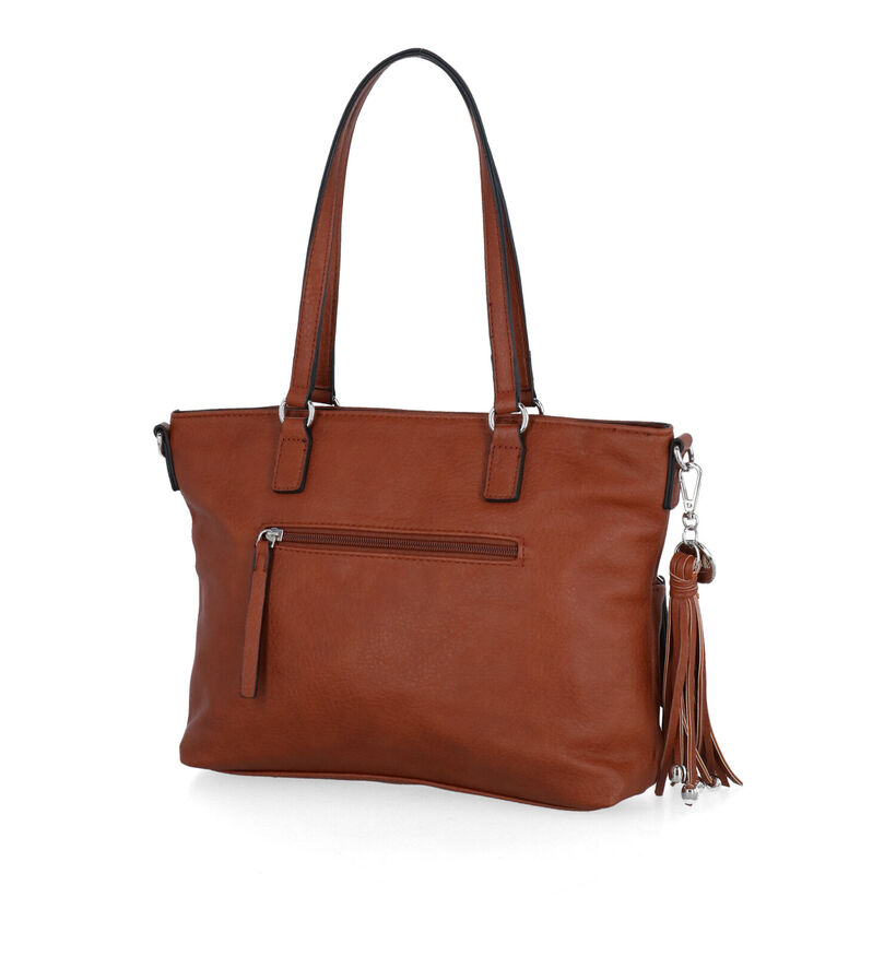 Tamaris Adele Cognac Shopper Met Rits voor dames (330443)