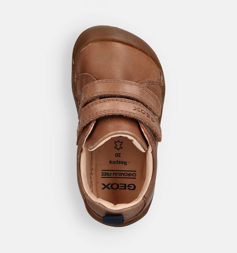 Geox Steppieup Baskets pour bébé en Cognac pour filles, garçons (360357)