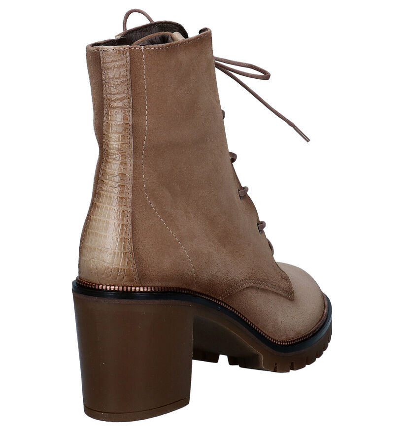 Softwaves Bottines à lacets en Taupe en daim (298172)