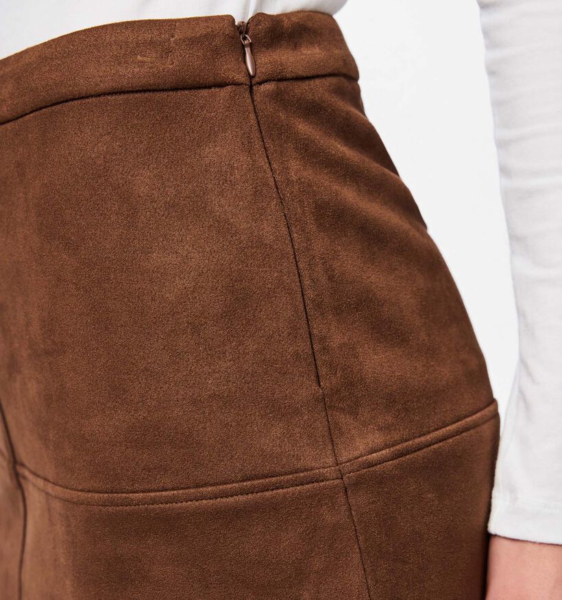 Pieces Rakel Brushed Bruine Korte Rok Pieces Rakel Brushed Bruine Korte Rok voor dames (365852)