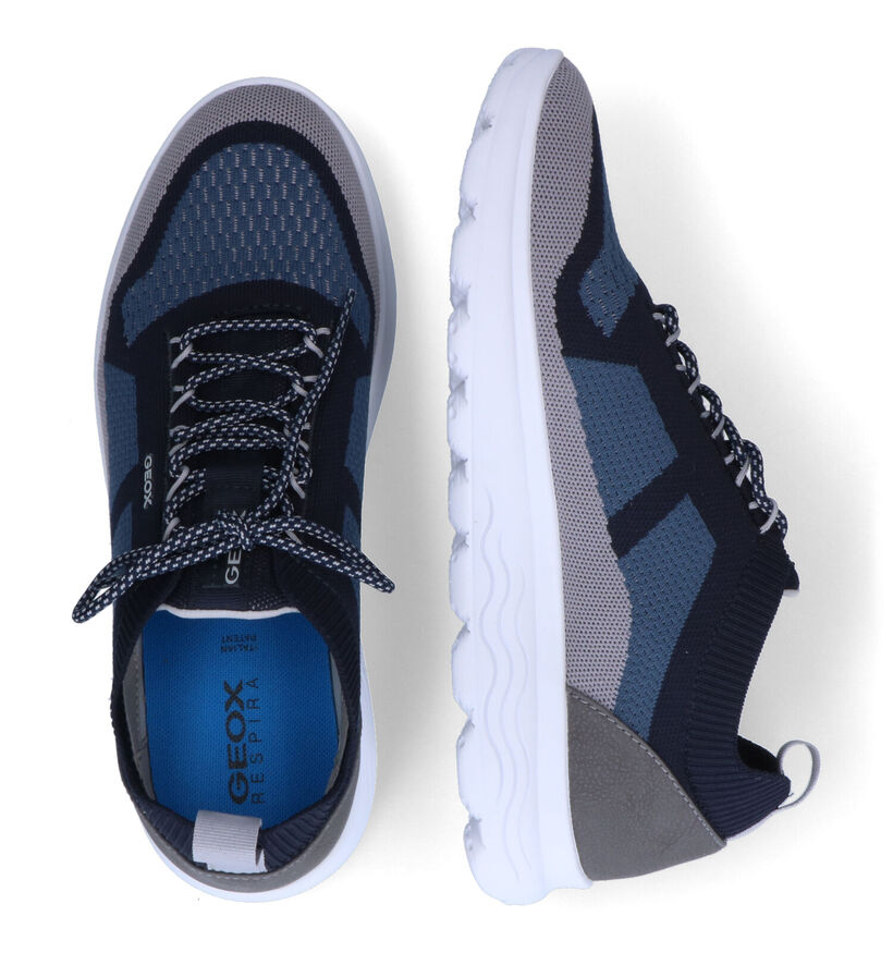 Geox Spherica Blauwe Sneakers in stof (303583)