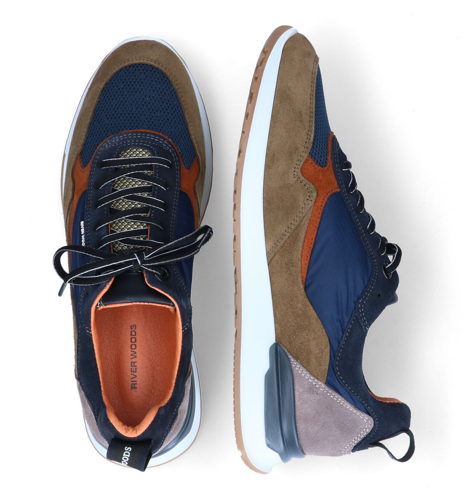 River Woods Gerrit Blauwe Veterschoenen Heren Lage schoenen
