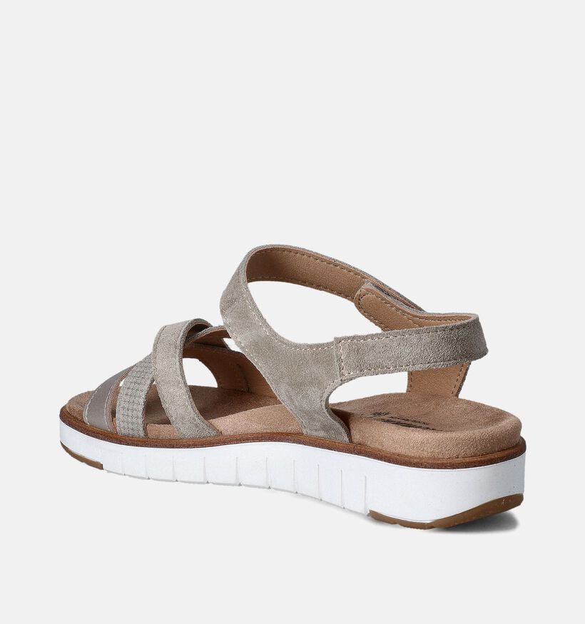 Solemade Romi Sandales pour semelles orthopédiques en Taupe pour femmes (355743) - pour semelles orthopédiques