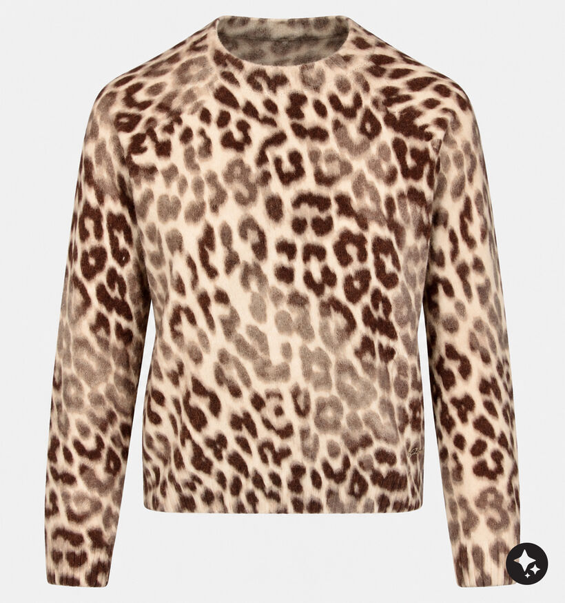 Guess Shaded Leopard Bruine/Beige Trui voor dames (381045)